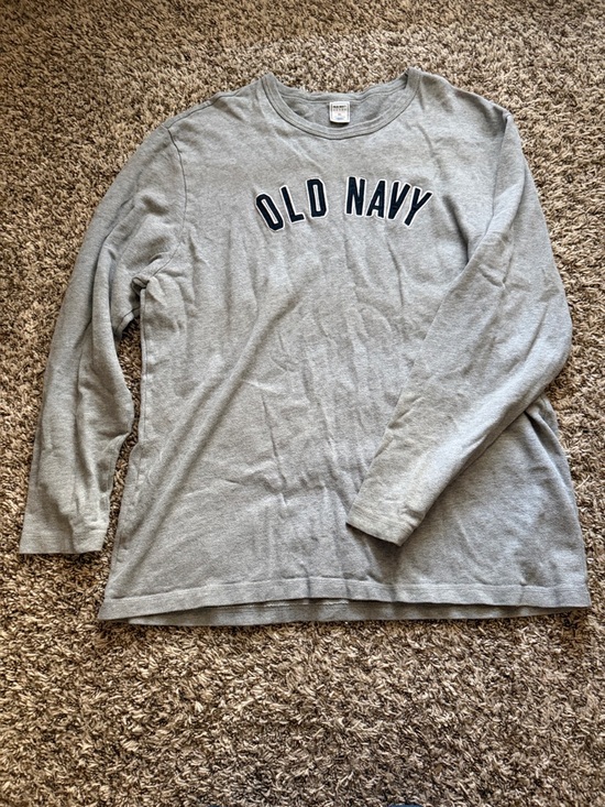 Old Navy Tops - Old Navy Gray Long Sleeve Logo Tee